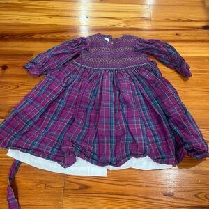 Purple plaid strasberg dress